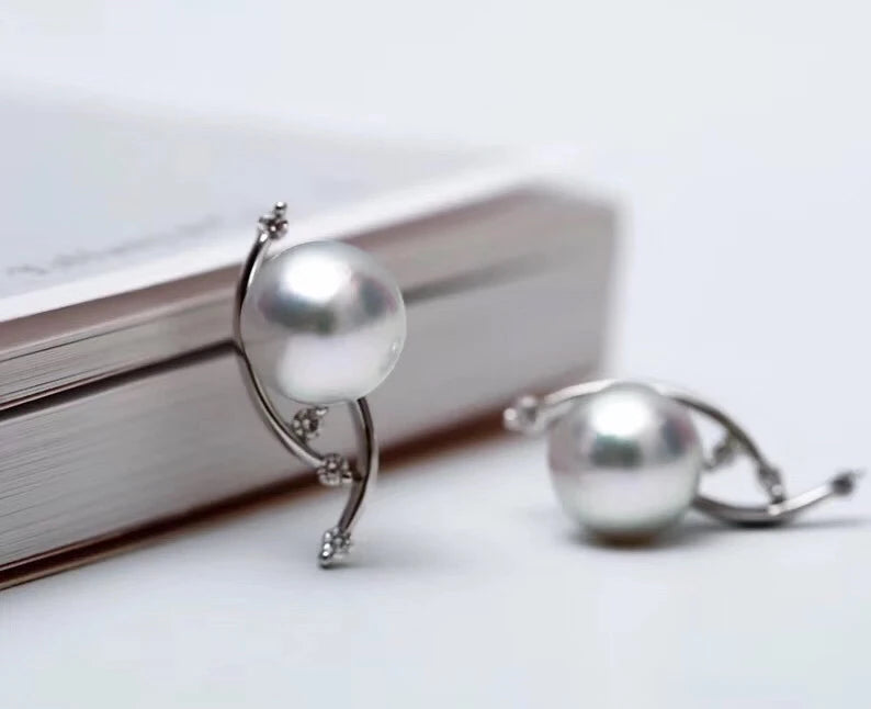 925 Silver Earrings Findings for Pearls Coral Jade Stones