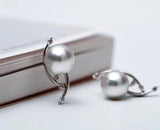 925 Silver Earrings Findings for Pearls Coral Jade Stones