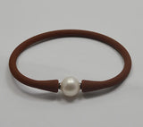 Real Pearl Bracelet Freshwater Pearls Leather Bracelet 11-12mm