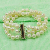 7-8mm Freshwater Pearl Bracelet Magnet Clasp Fine Jewelry