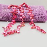 AA 8-18MM Baroque Red Pink Pearl Beads 15inches