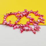AA 8-18MM Baroque Red Pink Pearl Beads 15inches