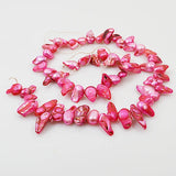 AA 8-18MM Baroque Red Pink Pearl Beads 15inches