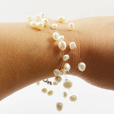 AA Baroque Pearl Bracelet 3-8mm Real Freshwater Pearls Fine Jewelry