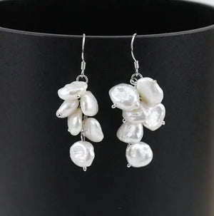 11mm Baroque Pearl Earrings Sterling Silver Bridesmaid Gift