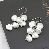 11mm Baroque Pearl Earrings Sterling Silver Bridesmaid Gift