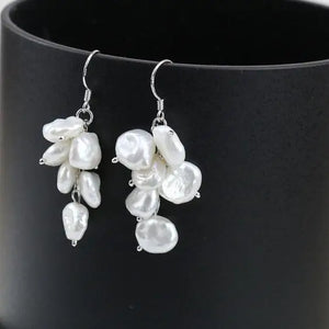11mm Baroque Pearl Earrings Sterling Silver Bridesmaid Gift