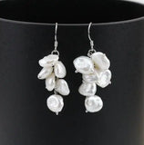 11mm Baroque Pearl Earrings Sterling Silver Bridesmaid Gift