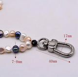 Colorful Baroque Pearl Work Card Chain