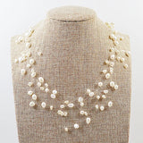 Real Freshwater Pearl Necklace 3-8mm Baroque AA Pearls Fish Line Women Jewelry