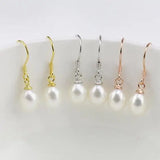 AA Children Pearl Earrings Flower Girl Freshwater Pearls Dangle Fine Jewelry