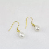 AA Children Pearl Earrings Flower Girl Freshwater Pearls Dangle Fine Jewelry