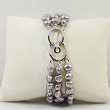 Baroque Freshwater Pearl Bracelet 7-8mm AA Gray Pearl Bracelet