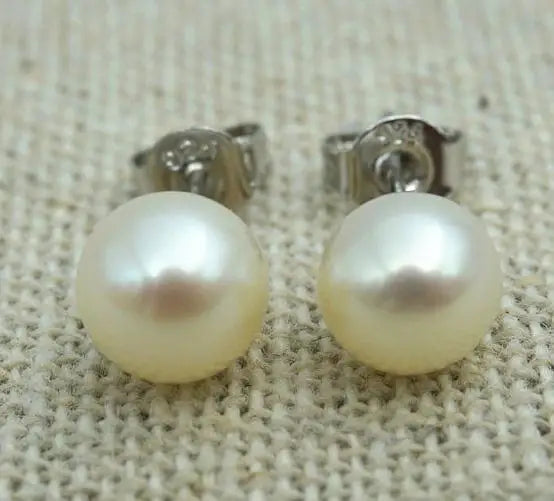 7mm Freshwater Pearl Earring S925 Sterling Silver Classic Stud