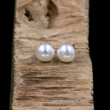 6-7mm AA Pearl Silver Stud Earrings