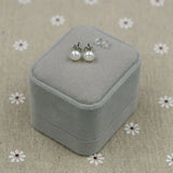 6-7mm AA Pearl Silver Stud Earrings