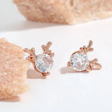 Elegant AA Pearl Earrings, Crystal Silver Studs, Wedding Birthday Party Jewelry