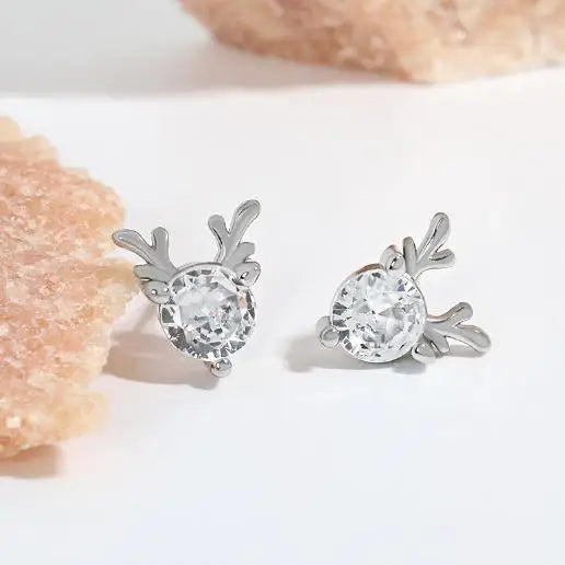 Elegant AA Pearl Earrings, Crystal Silver Studs, Wedding Birthday Party Jewelry