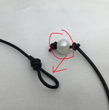 AA Pearl Leather Necklace, 11mm Freshwater, Bridal Birthday Gift