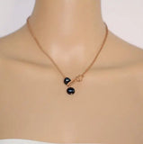 AA Pearl Necklace, Brown Leather Freshwater Pearl Jewelry