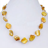 Unique AA Pearl Necklace, Yellow Shell 6-7mm Freshwater Pearl Choker