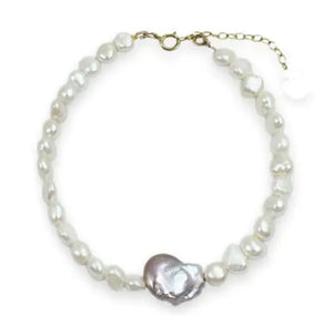 Real Baroque Pearl Anklet Freshwater Pearls Fine Jewelry