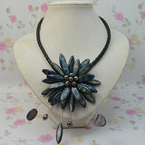 AA Real Pearl Shell Flower Necklace Fine Jewelry For Women