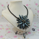 AA Real Pearl Shell Flower Necklace Fine Jewelry For Women