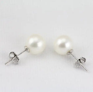 Pearl Flower Stud Earrings S925 Sterling Silver Fine Jewelry