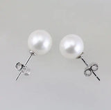 Pearl Flower Stud Earrings S925 Sterling Silver Fine Jewelry