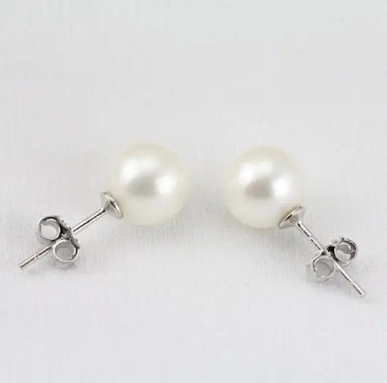 Pearl Flower Stud Earrings S925 Sterling Silver Fine Jewelry