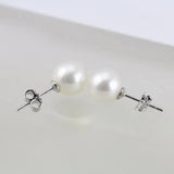 Pearl Flower Stud Earrings S925 Sterling Silver Fine Jewelry