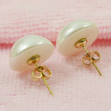 AA Shell Pearl Earrings 16mm S925 Sterling Silver Stud