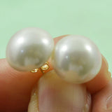 AA Shell Pearl Earrings 16mm S925 Sterling Silver Stud