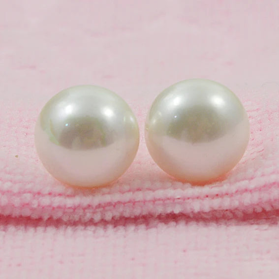 AA Shell Pearl Earrings 16mm S925 Sterling Silver Stud