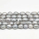 8-9mm Gray Rice Baroque Freshwater Pearl Beads for DIY Jewelry Making