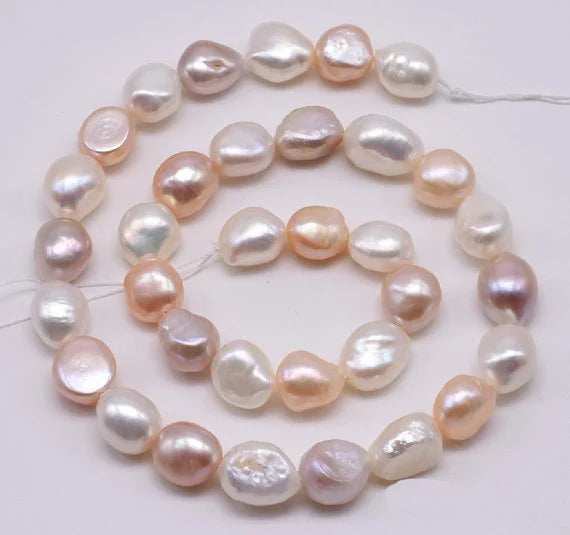 8-9mm Multicolor Rice Baroque Freshwater Pearl Loose Beads