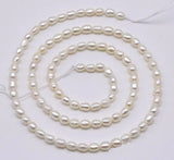 AA 3-4mm Rice Freshwater Pearl Beads for DIY Jewelry Making