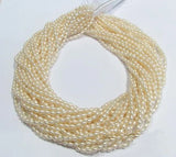 AA 3-4mm Rice Freshwater Pearl Beads for DIY Jewelry Making