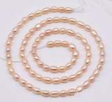 AA 3-4mm Rice Freshwater Pearl Beads for DIY Jewelry Making