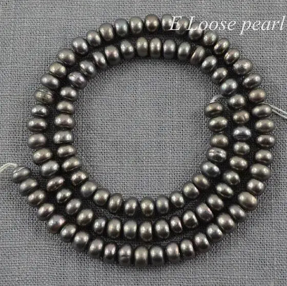 Freshwater Pearls Button Potato Pearl Loose Beads 5-6mm Full Strand DIY Jewelry
