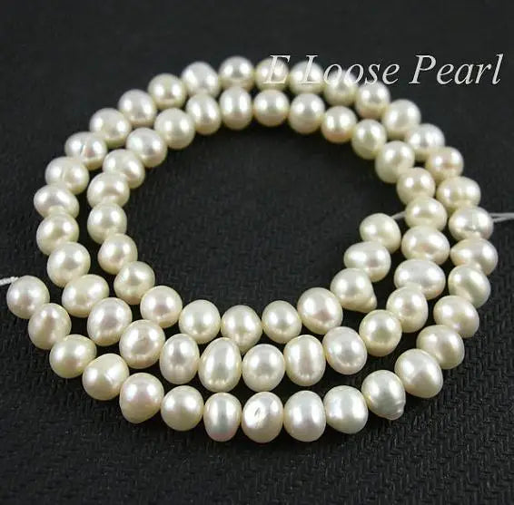 Potato Freshwater Pearls Loose Beads 5-6mm Full Strands DIY Jewelry Lady Gift