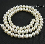 Potato Freshwater Pearls Loose Beads 5-6mm Full Strands DIY Jewelry Lady Gift