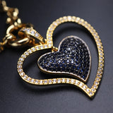 Big Heart Shaped Pendant Necklace Chain Punk Choker Necklaces