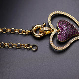 Big Heart Shaped Pendant Necklace Chain Punk Choker Necklaces