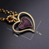 Big Heart Shaped Pendant Necklace Chain Punk Choker Necklaces