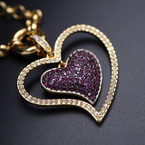 Big Heart Shaped Pendant Necklace Chain Punk Choker Necklaces