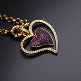 Big Heart Shaped Pendant Necklace Chain Punk Choker Necklaces