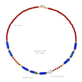 Agate Pearl Beaded Necklace Lazurite Clavicle Jewelry
