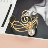 Boho Metal Cuff Bracelet for Women - Vintage Charm Bangle